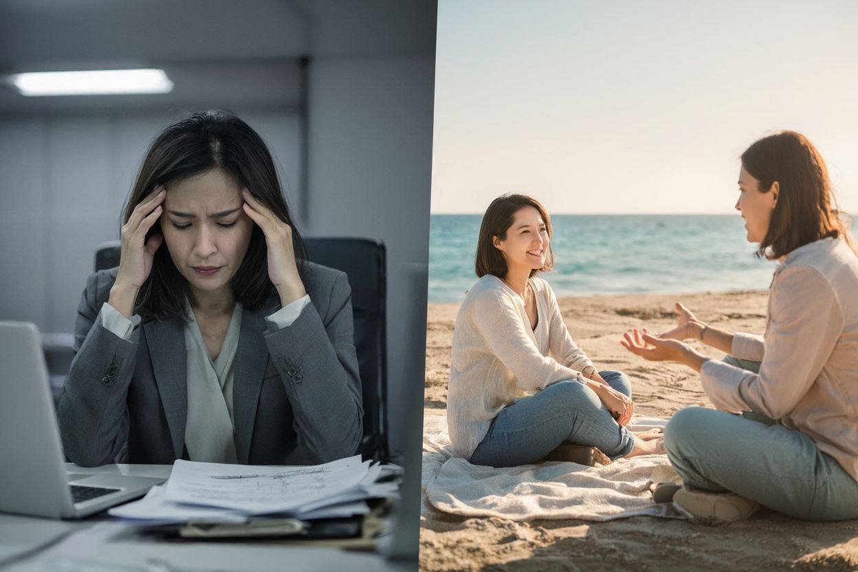 Entspanntes Coaching am Meer